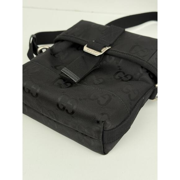 Gucci Econyl Nylon Monogram Off The Grid Messenger Bag Black - Picture 4 of 8
